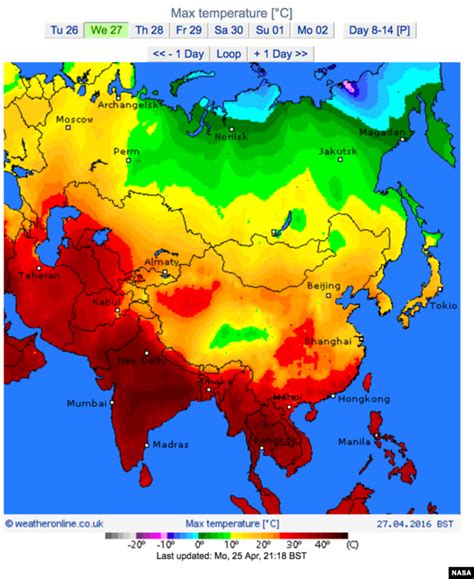 Weather in Asia in October 2024 .
